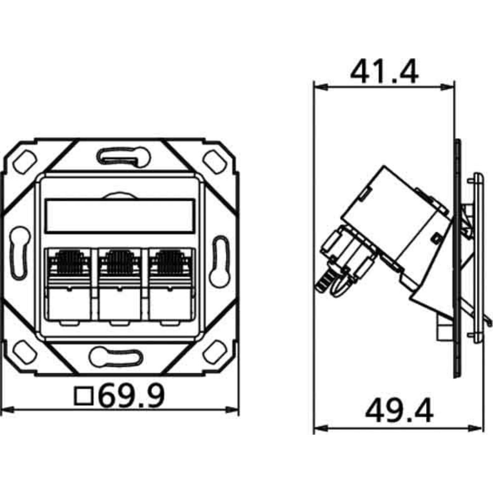 Thumbnail - Metz Connect 130B12D31102-E Steckdose Weiss, Telefon Zubehör