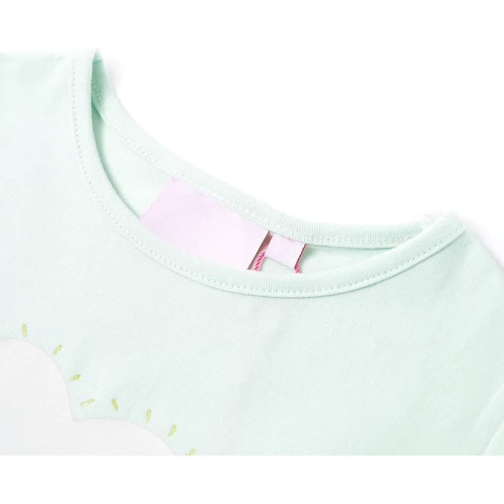 Thumbnail - VidaXL, Jungen, Shirt, Kinder-T-Shirt Helles Minzgrün 140,Material: 95, Grün, (140)