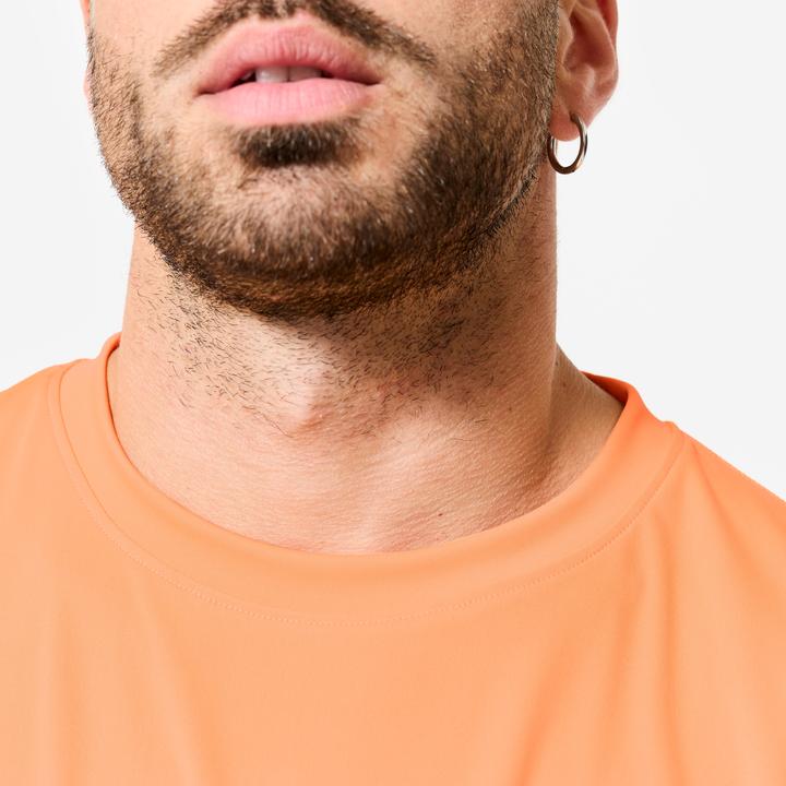 Immagine prodotto Domyos Men's Short-Sleeved Crew Neck Breathable Fitness T-Shirt - Orange (L)