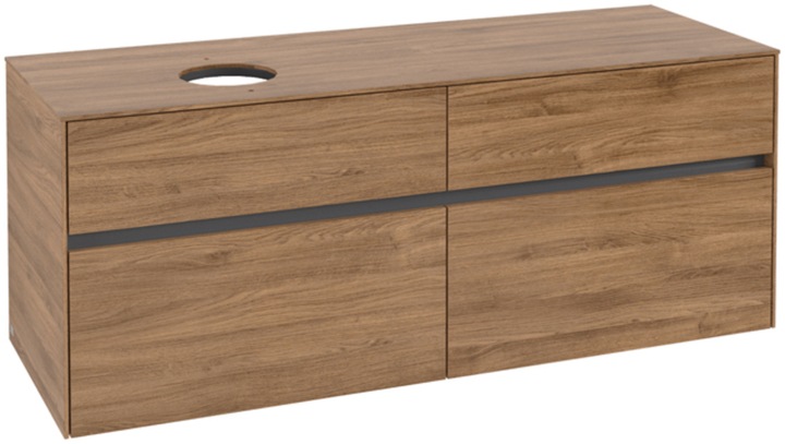 Produktbild Villeroy & Boch Collaro Waschbeckenunterschrank 1400x548x500 mm, 4 Auszüge, für Waschbecken links