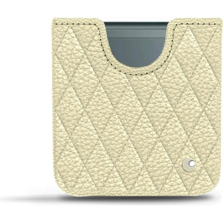 Noreve Lederschutzhülle Samsung Galaxy Z Flip3 (Samsung Galaxy Z Flip3), Smartphone Hülle, Weiss