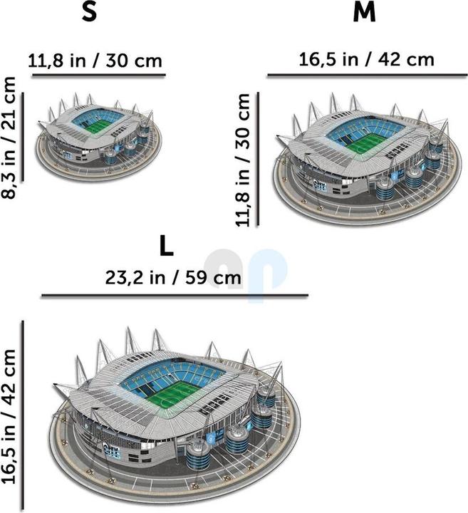 Produktbild Iconic Man City FC - Etihad Stadium - Holz Puzzle Grösse S (150 Teile) (150 Teile)