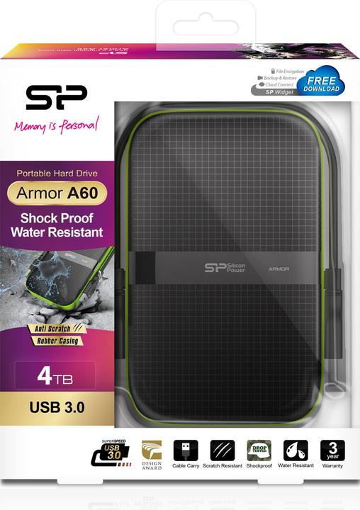 Produktbild Silicon Power Armor A60 4TB USB 3.0 2.5 SP040TBPHDA60S (4 TB)