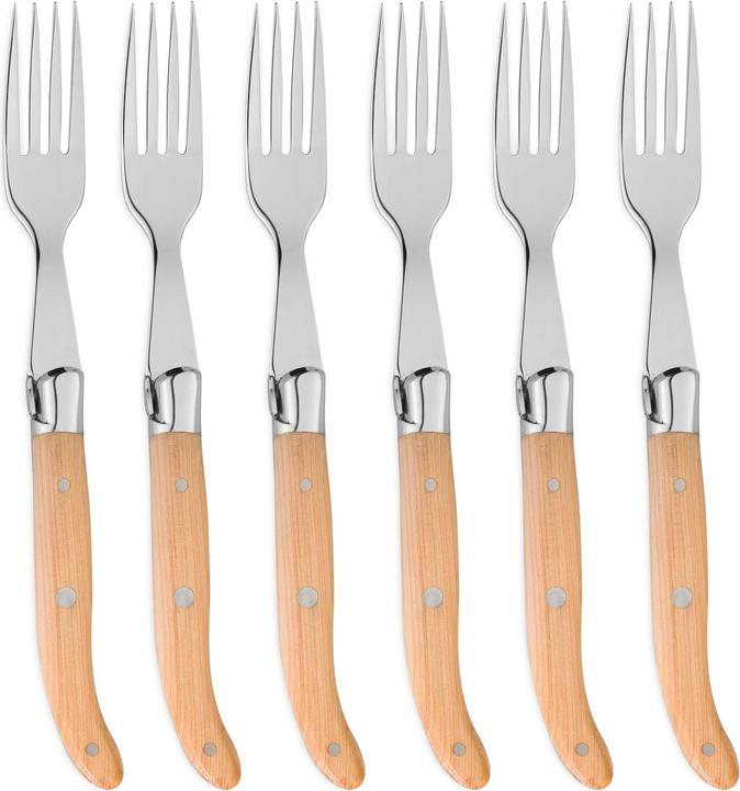 Produktbild Laguiole Claude Dozorme Steakgabel caramel (6 Stk., Gabel)