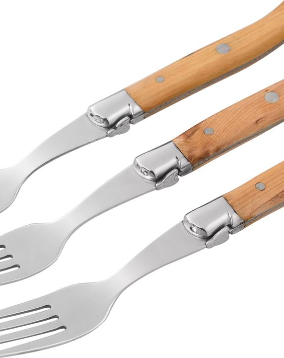 Produktbild Laguiole Claude Dozorme Steakgabel caramel (6 Stk., Gabel)