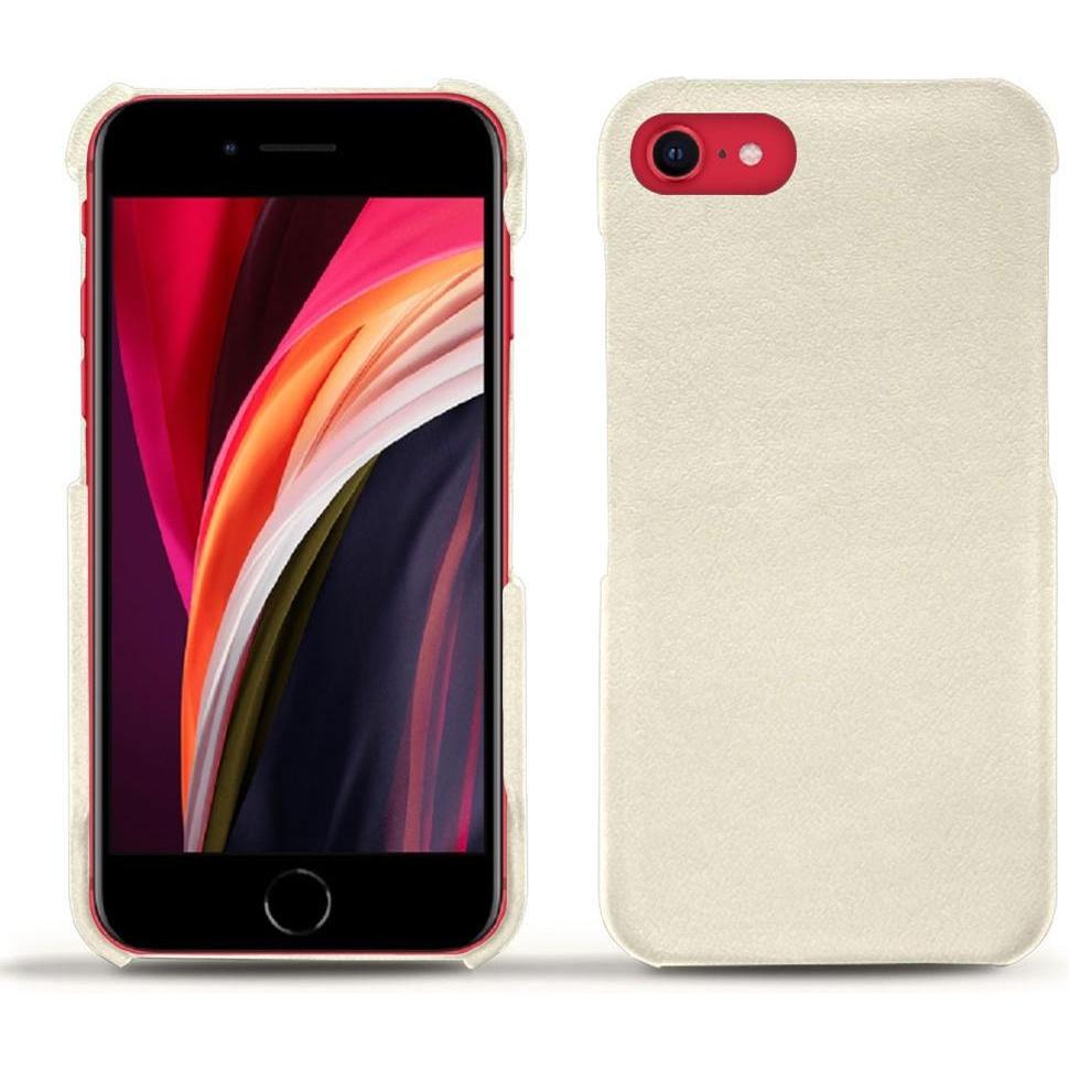 Noreve Lederschutzhülle (Apple iPhone SE (2nd Gen), Apple iPhone SE (3rd Gen)), Smartphone Hülle, Weiss