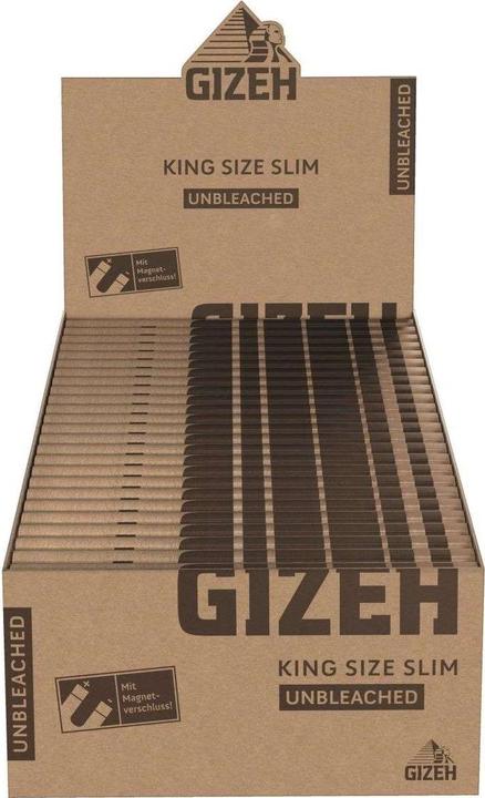 Gizeh Papers Unbleached King Size Slim Display 50pcs