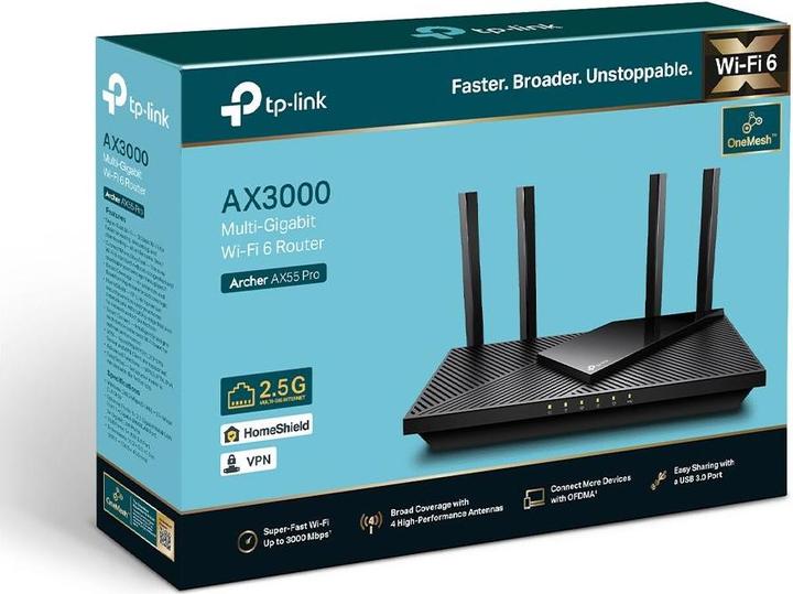 Produktbild TP-Link Archer AX55 Pro Wi-Fi 6 Dual-Band 2.5Gbit Router AX5400
