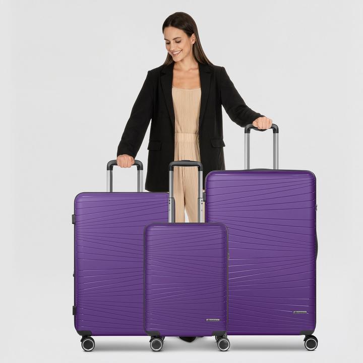 Immagine prodotto Franky Dallas 3.0 4 Rollen Kofferset 3-teilig mit Dehnfalte (188 l)