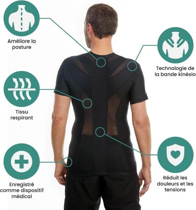 Immagine prodotto Anodyne Camicia Posture 2.0 Uomo nero XL (XL)