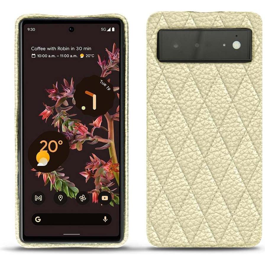 Noreve Lederschutzhülle (Google Pixel 6), Smartphone Hülle, Beige