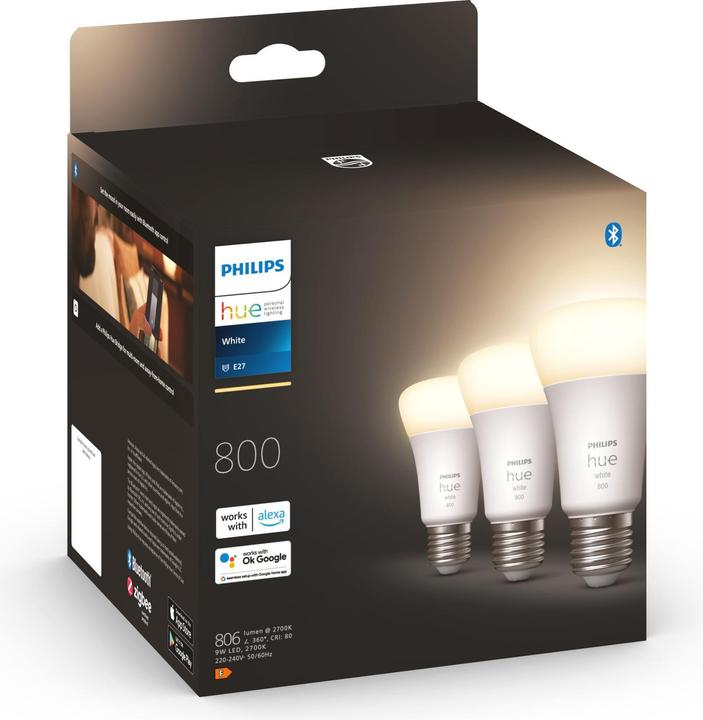 Produktbild Philips Hue LED Lampen (E27, 800 lm, 3x)