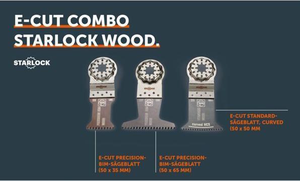 Produktbild Fein Tauchsägeblatt E-Cut Combo Starlock Wood, 3-teilig