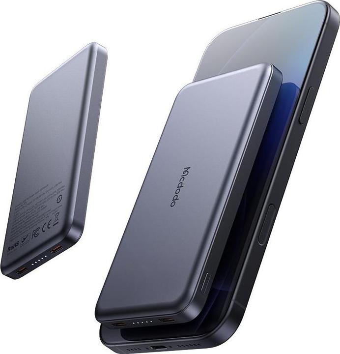 Mcdodo - Magnetic Power Bank Meta Series (MC-3781) - 10000mAh, 20W, Ultra-Thin Design - Black (10000 mAh, 20 W)