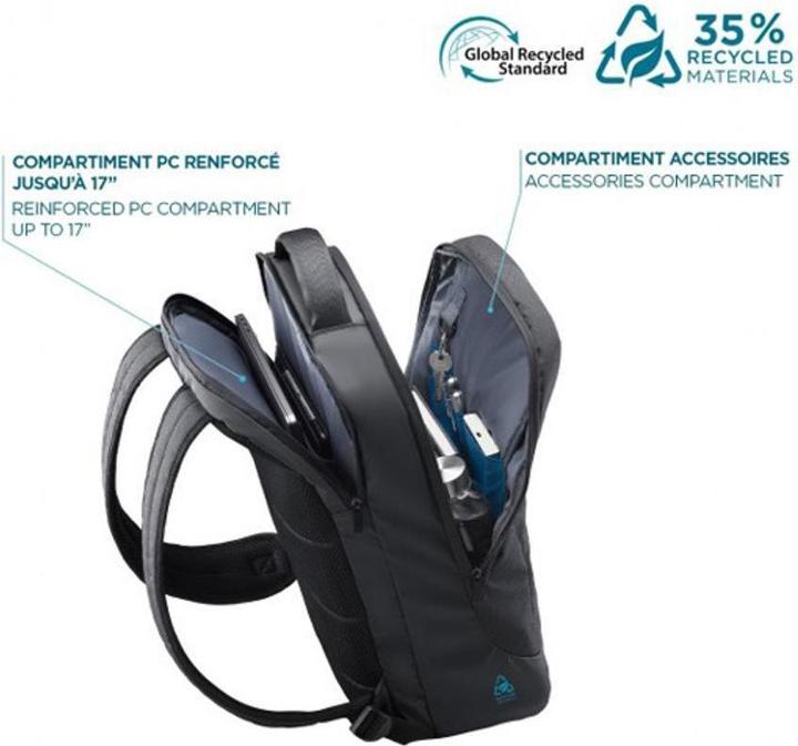 Image du produit Mobilis SAC À DOS TENDANCE 14-17IN NOIR - 35 RECYCLÉ (16 l)