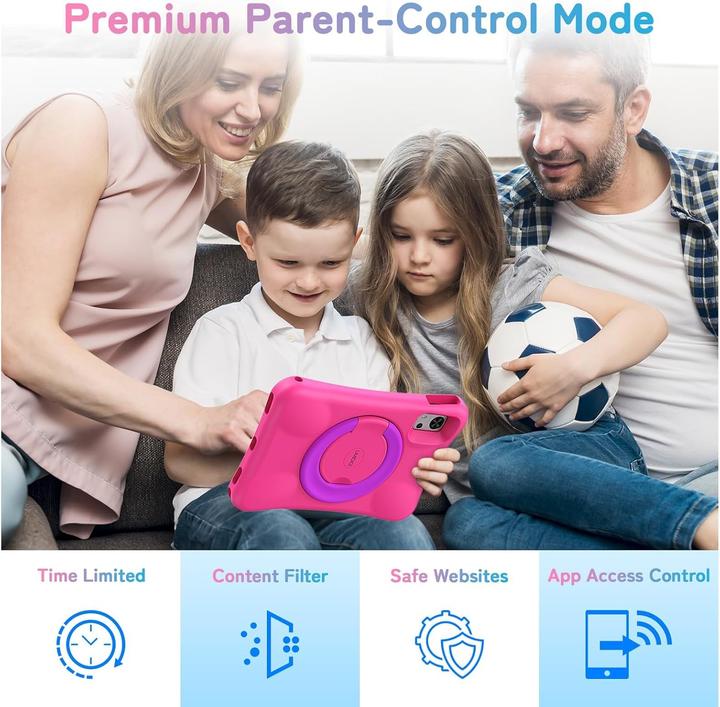 Image du produit Umidigi Kinder-Tablet mit Elterlicher Kontrolle (4G, 10.10", 128 Go, Pink)