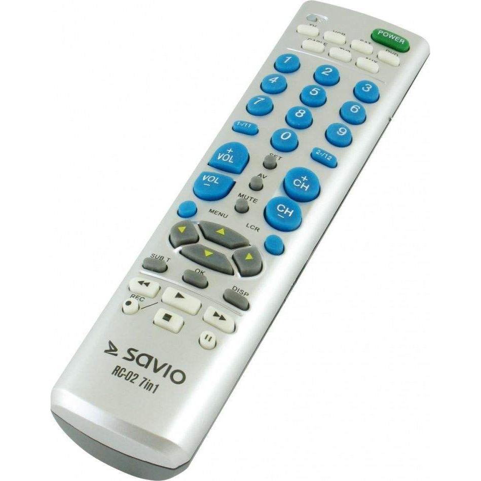 Savio RC-02 Fernbedienung IR Wireless DVD/Blu-ray, TV Drucktasten (Universal Fernbedienung, Infrarot), Fernbedienung, Gr...