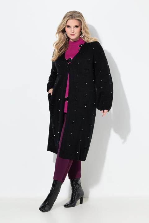 Produktbild Miamoda Long-Strickjacke, Zierperlen, Ballon-Langarm (54, 56)