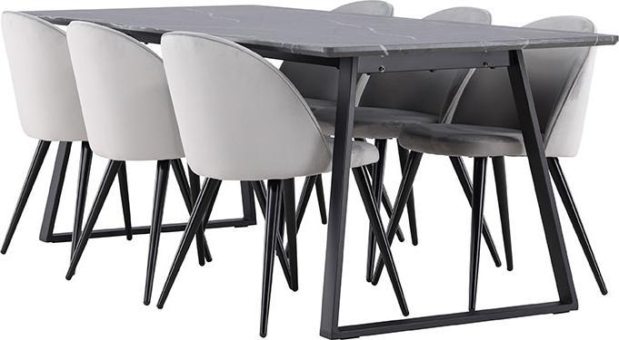 Actual product image Ebuy24 Dining set Malaga dark (MDF, Steel)