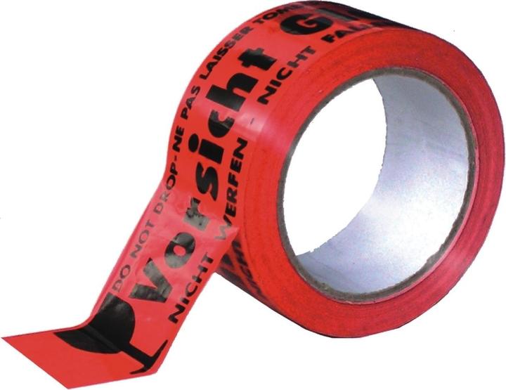 Produktbild Rnk Signal Warnklebeband rot Vorsicht Glas 66m/50mm (50 mm)