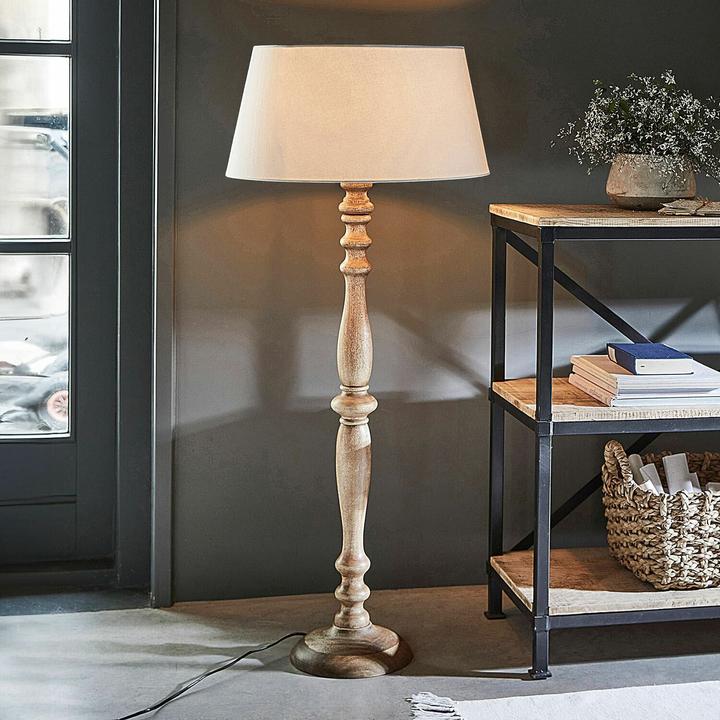 Image du produit Loberon Lampadaire Madyson marron/crème (E27)