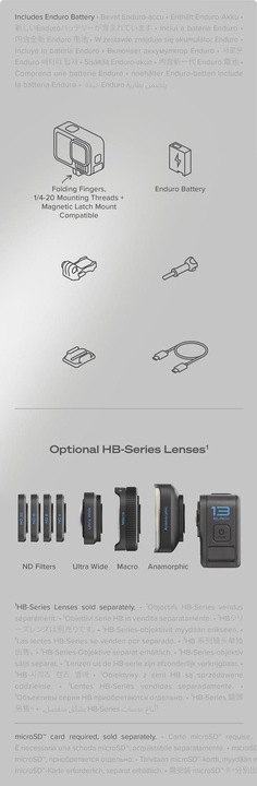 Nährwerte und Zutaten GoPro HERO13 Black (inkl. 128 GB MicroSDX) (60p, Bluetooth, WLAN)