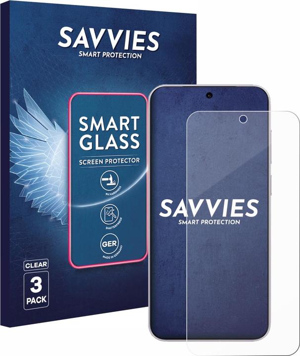 Image du produit Savvies 3x Smart Glass – Hybrid Glass Protection écran verre 9H pour Vivo X300 Pro (3 pcs, Landvo XM300 Pro)