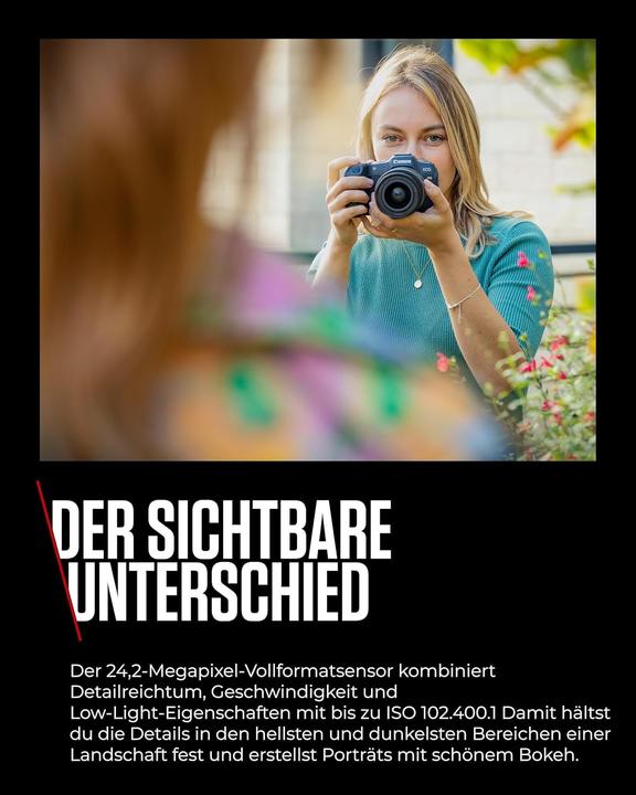 Actual product image Canon EOS R8 Kit - (EU) (24 - 50 mm, 24.20 Mpx)