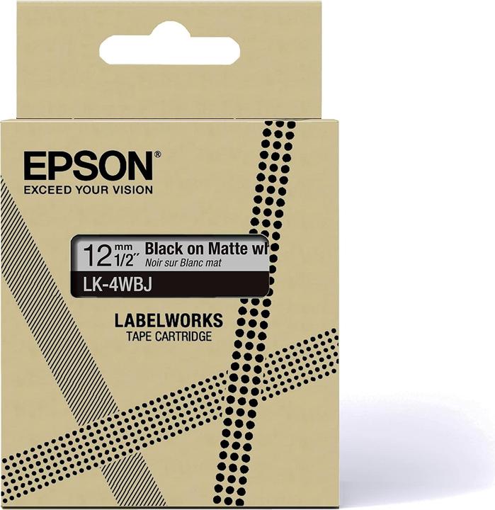 Productafbeelding Epson Matwit/zwart 12 mm LK-4WBJ (1.20 cm, Wit, Zwart)