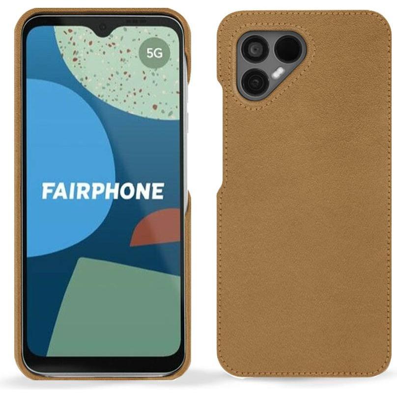 Noreve Lederschutzhülle (Fairphone 4), Smartphone Hülle, Braun