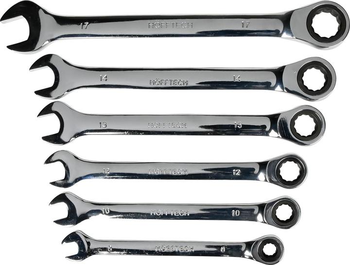 Actual product image ProPlus Combination spanner ratchet 6 pieces Cr-V