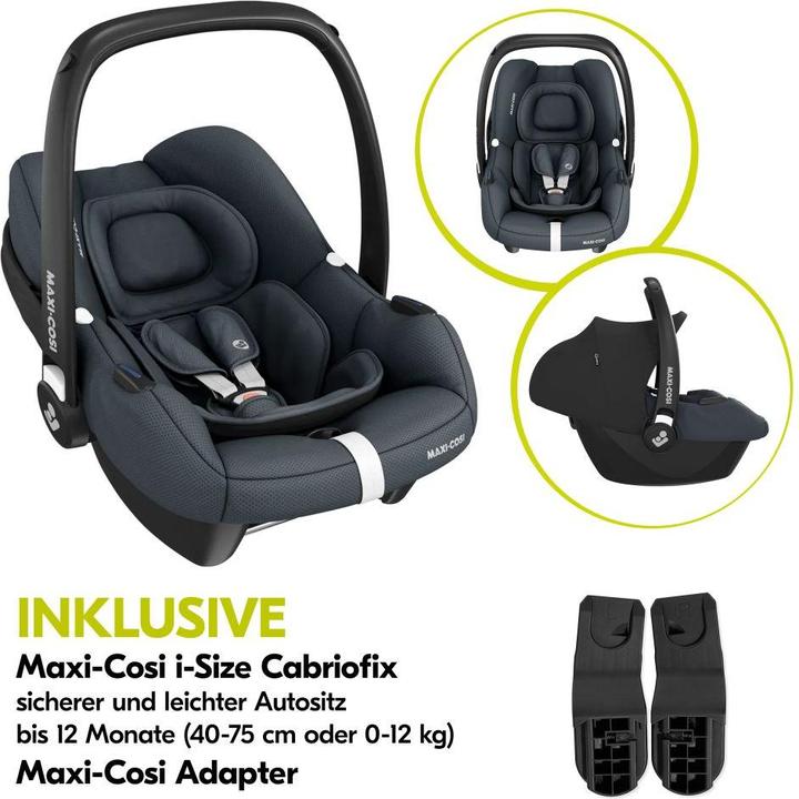 Actual product image Hauck 3in1 pushchair set Walk N Care Air Trio pushchair 3 in 1
