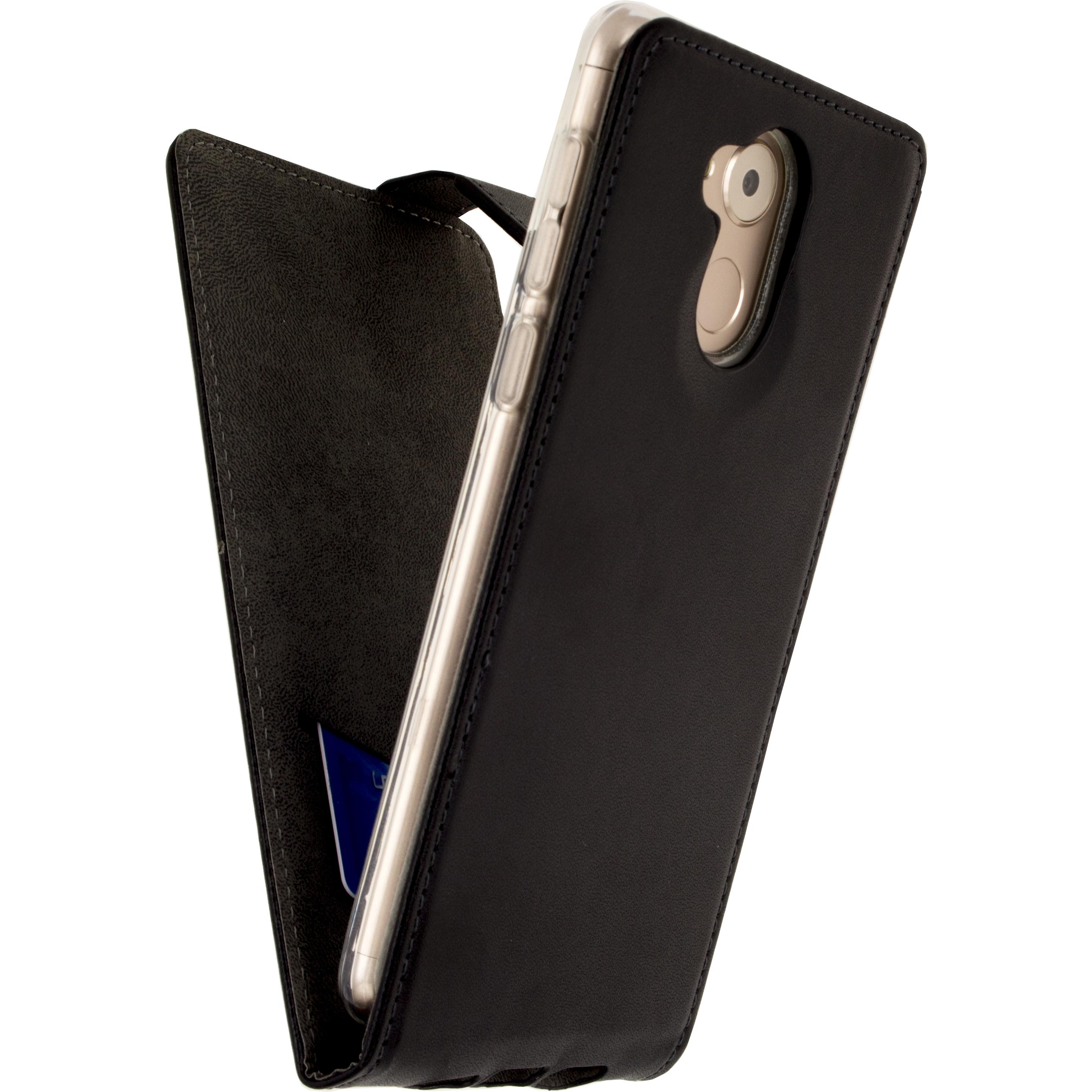 Mobilize Klassisches Gelly Flip Etui (Honor 6C), Smartphone Hülle, Schwarz