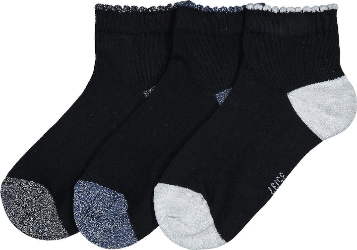 Actual product image La Redoute Collections 3er-Pack Kurzsocken mit Glitzerdetails (pack of 3, 35, 37)