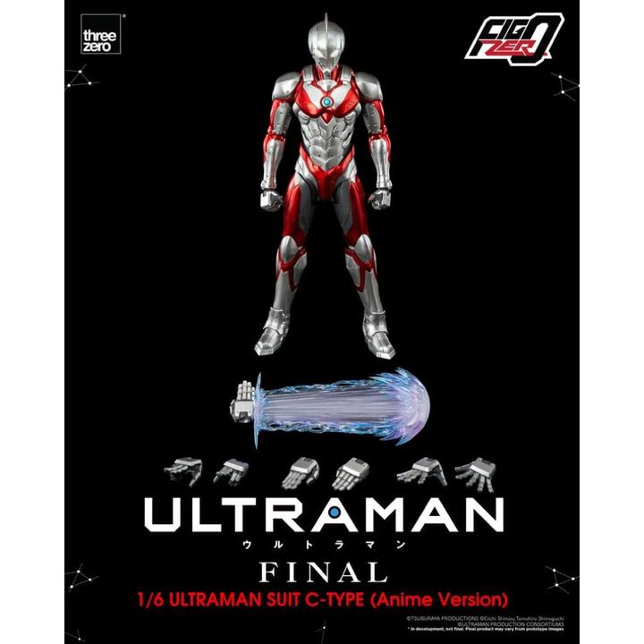 Actual product image ThreeZero Ultraman FigZero action figure 1/6 Ultraman Suit C-Type (Anime Version) 31 cm