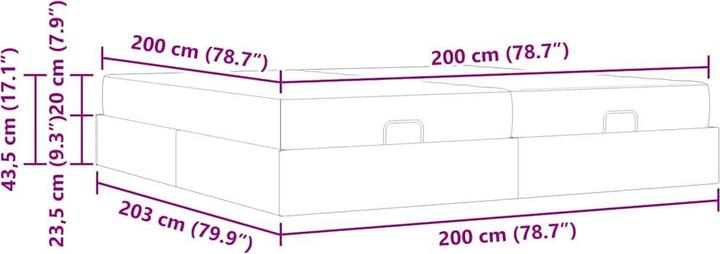 Actual product image vidaXL Storage bed (180 x 200 cm)