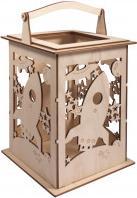 Rayher Wooden lantern rocket m. Handle, FSCMixCred, natur (1 x)