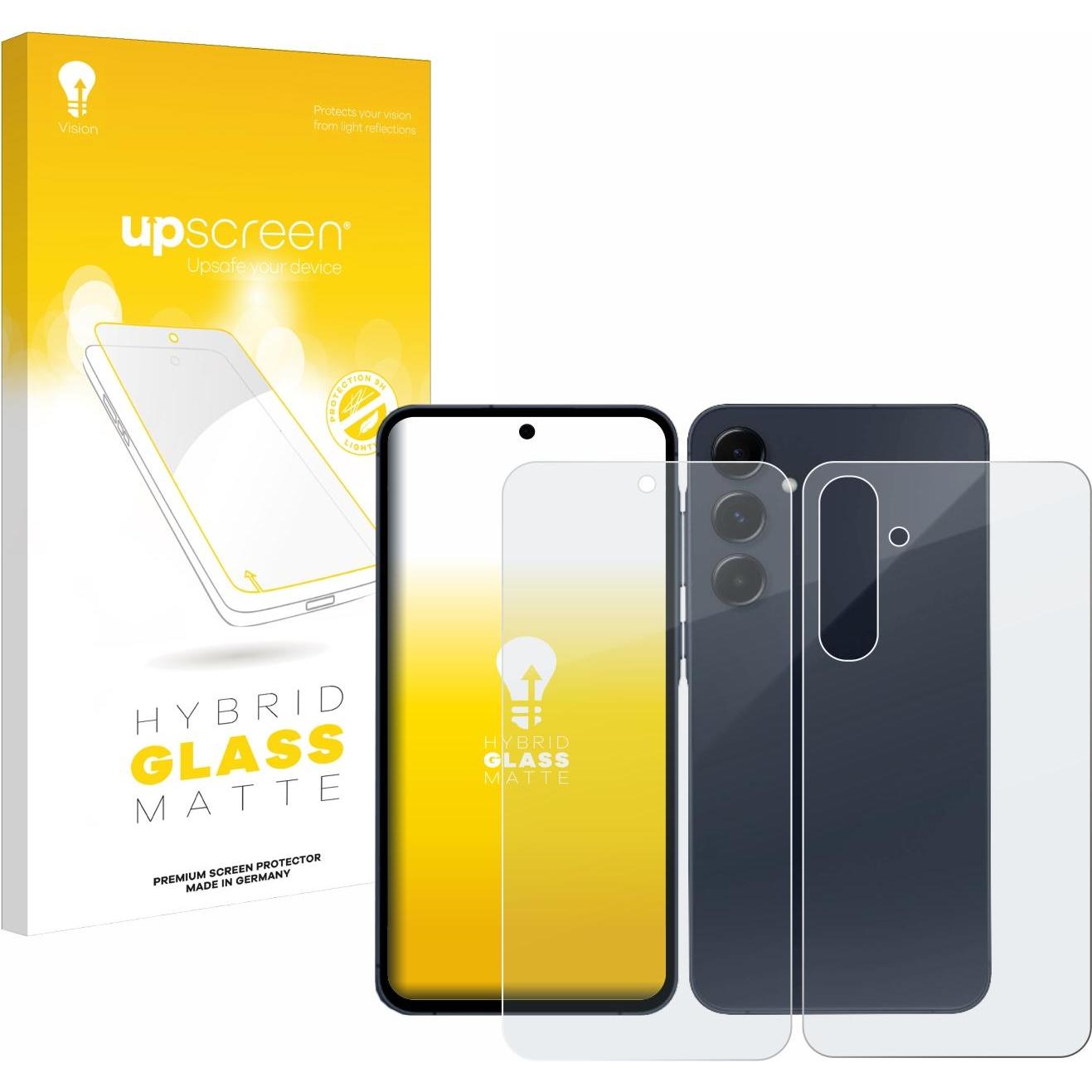 upscreen Reflection Shield Panzerglasfolie Matt (1 Stück, Samsung Galaxy A55), Smartphone Schutzfolie, Grau