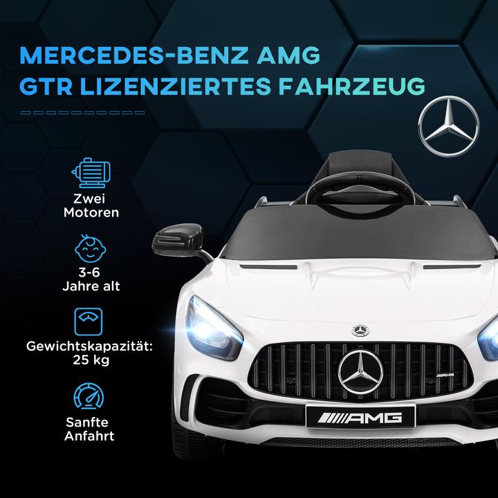Produktbild Aiyaplay Kinder Elektroauto Kunststoff, Metall Weiss (12 V)