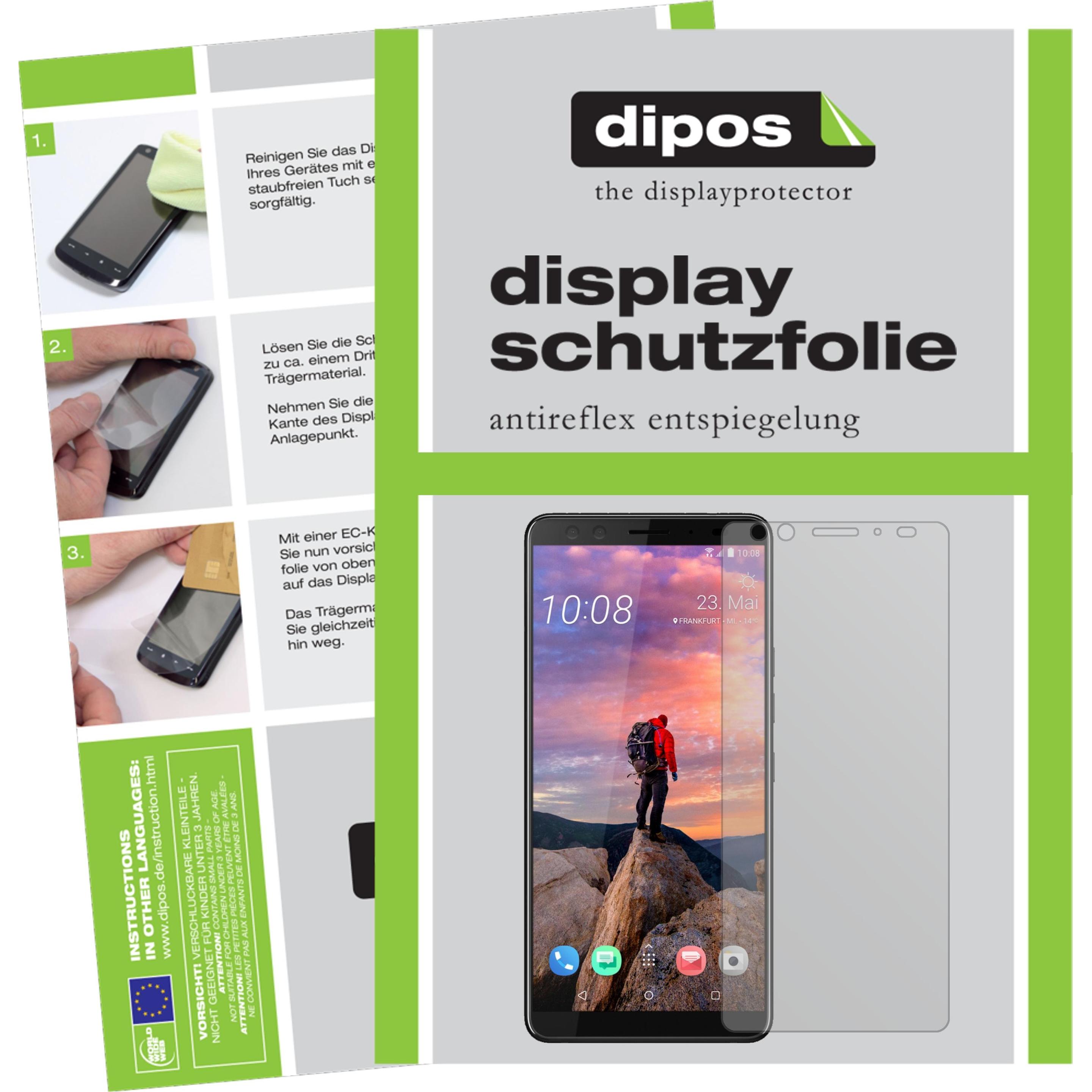Dipos Displayschutzfolie Antireflex (1 Stück, HTC U12+), Smartphone Schutzfolie, Transparent