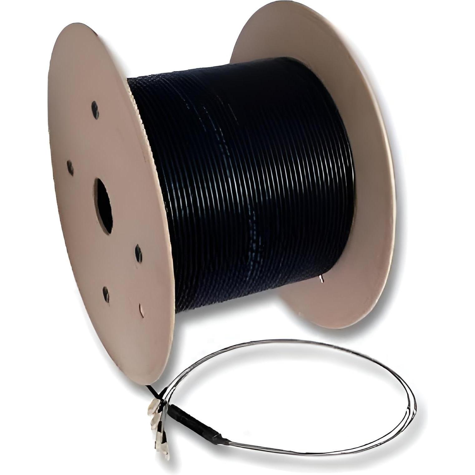 Dinic LWL Outdoor-Kabel OM4, 50µ, LC/LC Stecker 4G, U-DQ(ZN)BH, 4 Fasern, schwarz, 50m (50 m), Netzwerkkabel
