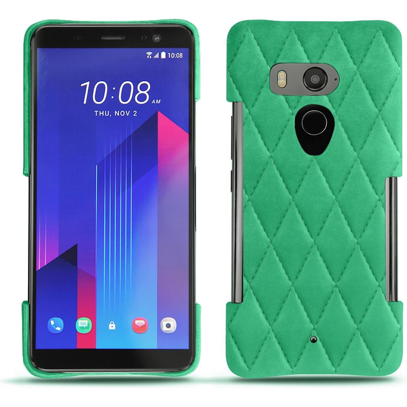 Noreve Lederschutzhülle (HTC U11+), Smartphone Hülle, Grün