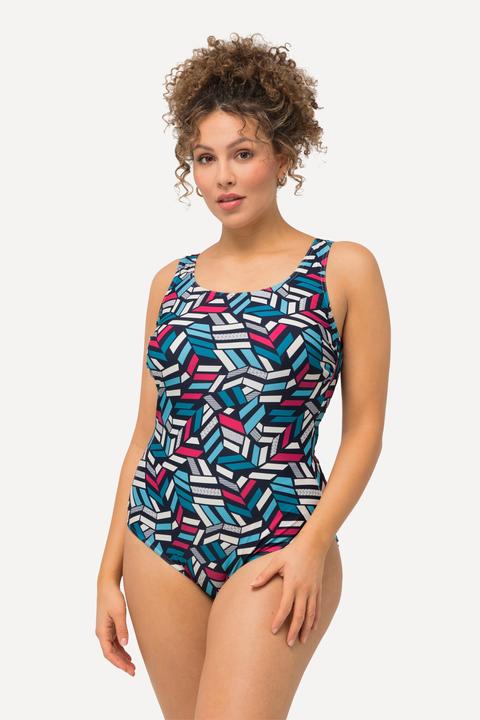Actual product image Ulla Popken Graphic Print One Piece Swimsuit (62)