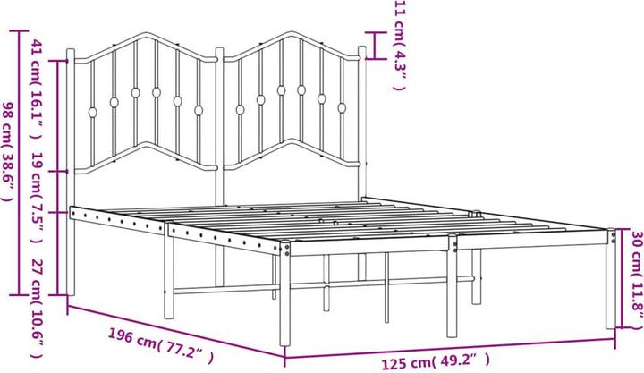 Image du produit vidaXL Bettgestell (120 x 190 cm)