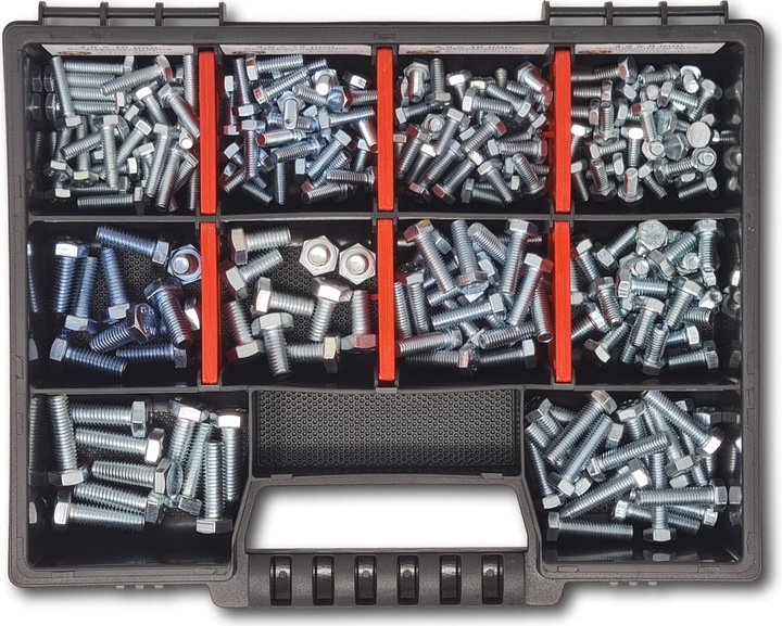 Produktbild Schraubenbox24 Sechskantschrauben Sortiment M4-M5-M6 // 8mm-20mm 215 tlg. Schraubenbox (215 Schrauben pro Stück)