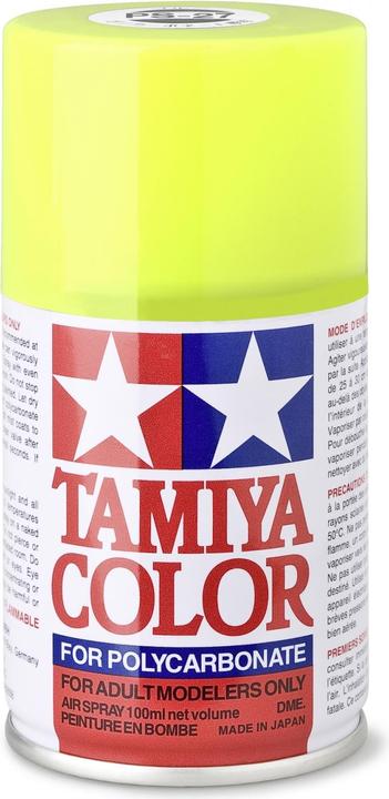 Actual product image Tamiya PS-27 Neon Yellow Polycarbonate 100ml