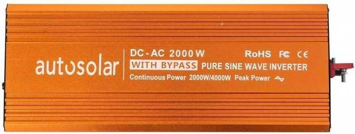 Actual product image Autosolar Inverter with bypass 24 V DC to 230 V AC 2000 W