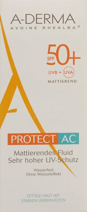 Actual product image A-Derma PROTECT-AC mattifying fluid SPF50+ (Sun cream face, SPF 50+, 40 ml, 67 g)