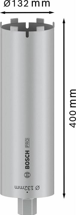 Image du produit Bosch Professional Zubehör PRO Core Cutter dry, 132 x 400 mm, 1 1/4 pouce UNC (132 millimètres)
