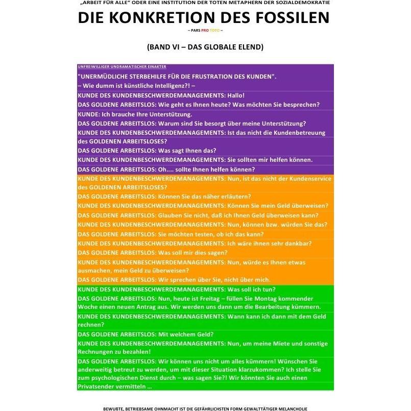 Die Konkretion Des Fossilen / Die Konkretion Des Fossilen - 'Arbeit Für Alle' Oder Eine Institution, Schulbücher von Soz...